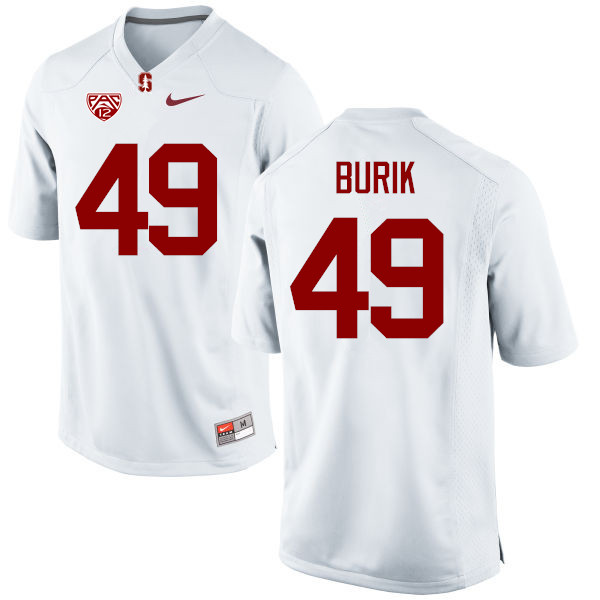 Men Stanford Cardinal #49 Lewis Burik College Football Jerseys Sale-White